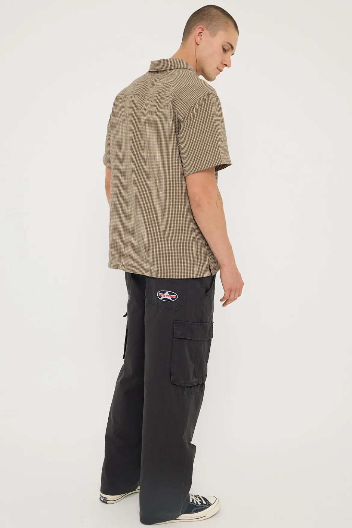 Orion Cotton Cargo Pant Worn Black
