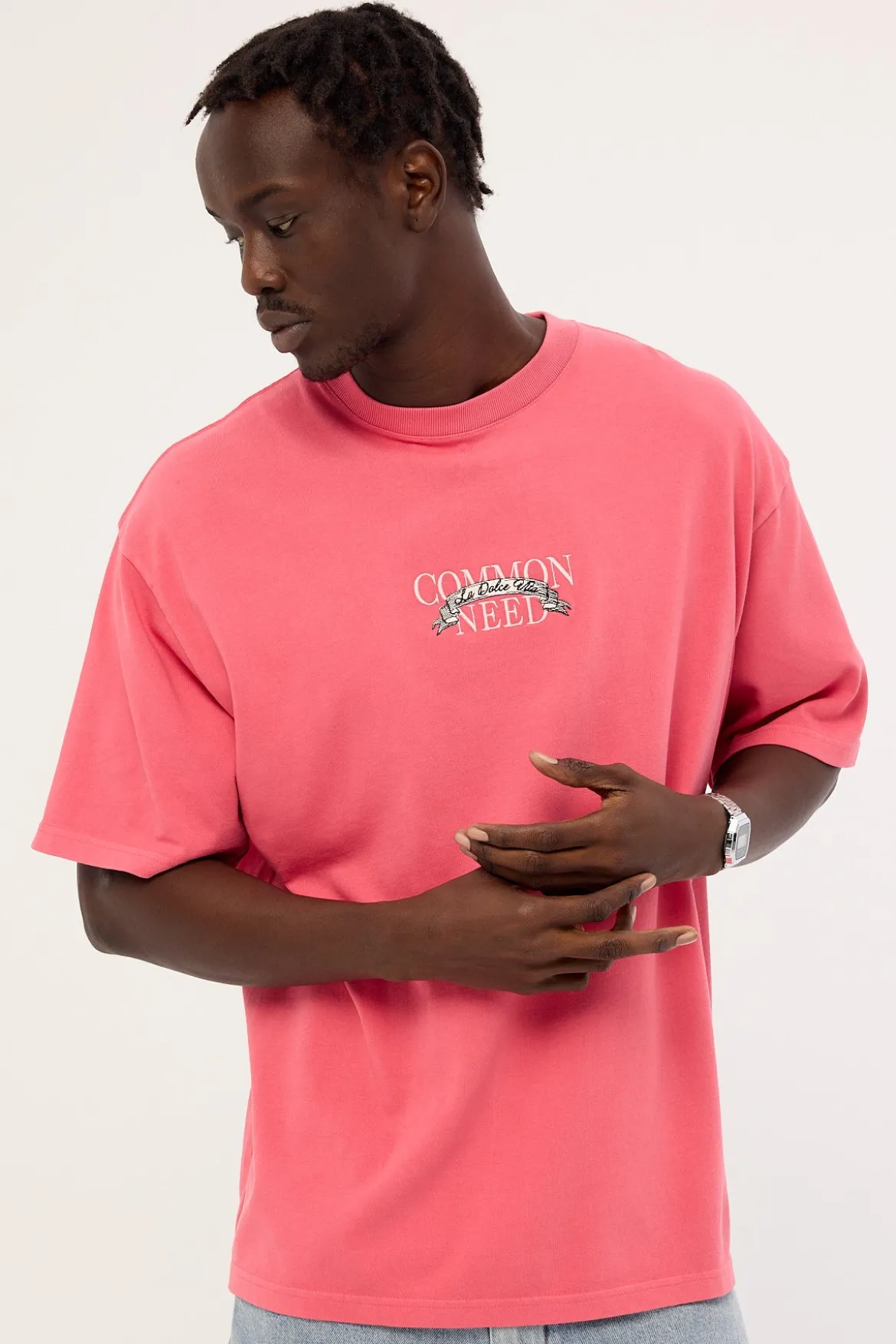 Ornate Heavyweight Easy Tee Washed Rose