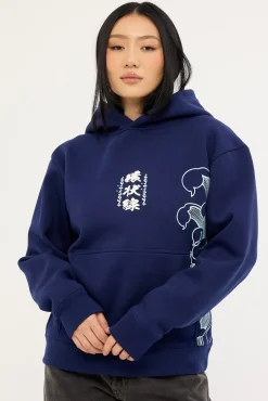 Osaka Night Relaxed Hoodie Navy