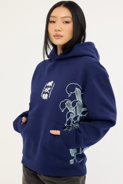 Osaka Night Relaxed Hoodie Navy