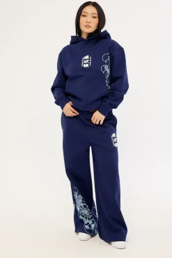 Osaka Night Relaxed Hoodie Navy