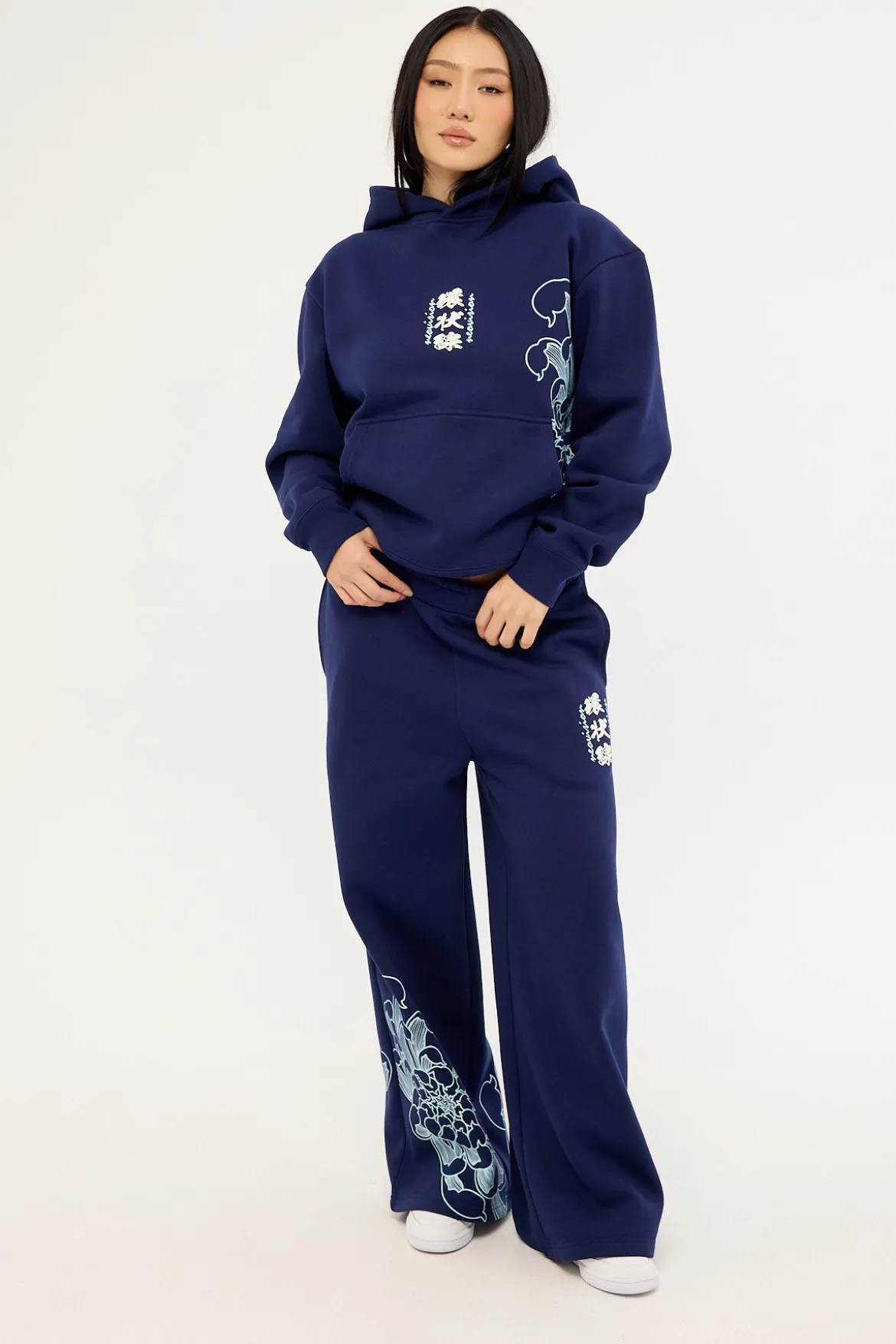 Osaka Night Relaxed Hoodie Navy