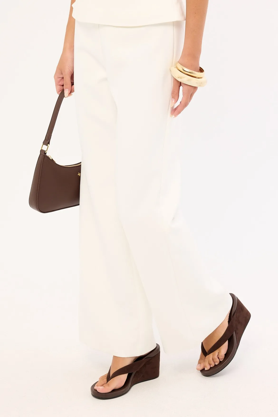 Oscar Mid Rise Pants White