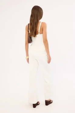 Oscar Mid Rise Pants White