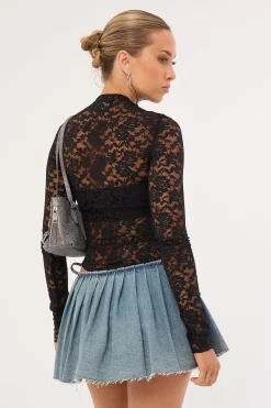 Outlaw Denim Pleated Skort Blue