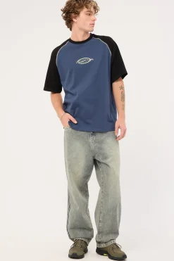 Outlaw Raglan Heavy Tee China Blue