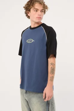 Outlaw Raglan Heavy Tee China Blue