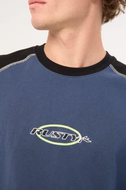 Outlaw Raglan Heavy Tee China Blue