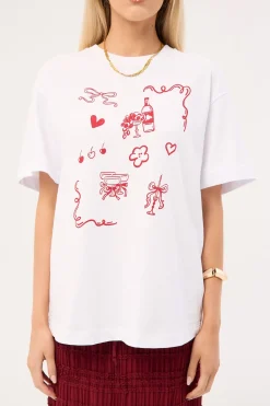 Outline Oversized T-Shirt White