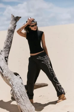 Outline Wide Leg Pant Black
