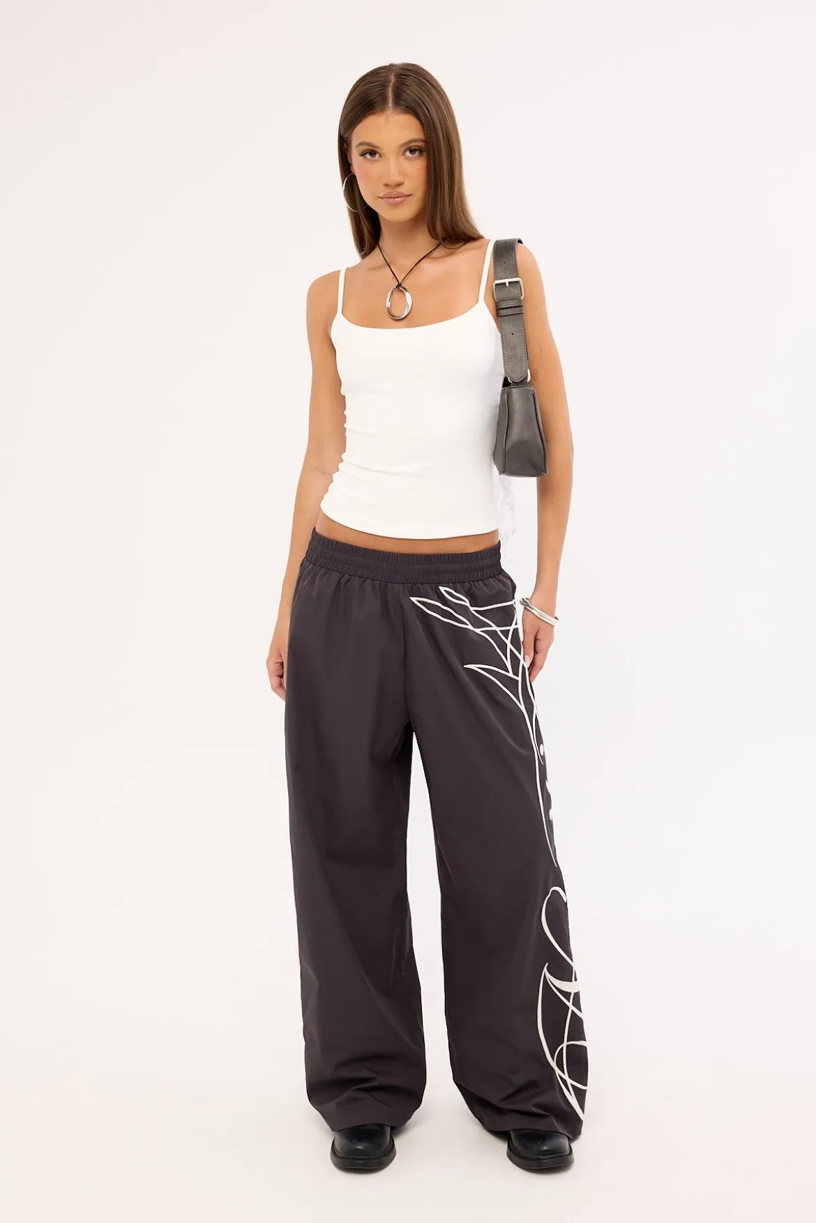 Outline Wide Leg Pant Black
