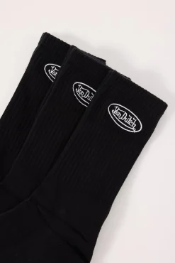 Oval Logo Sock 3 Pack Black