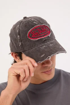 Overdye Wash Dad Cap Chocolate/Red