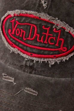 Overdye Wash Dad Cap Chocolate/Red