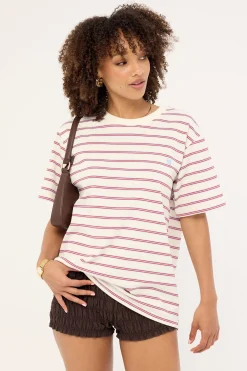 Oversized Stripe Tee Blue Stripe