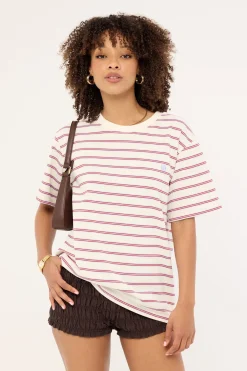 Oversized Stripe Tee Blue Stripe