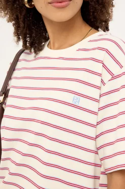 Oversized Stripe Tee Blue Stripe
