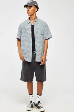 Oxford Classic SS Shirt Pool Blue Check