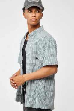 Oxford Classic SS Shirt Pool Blue Check
