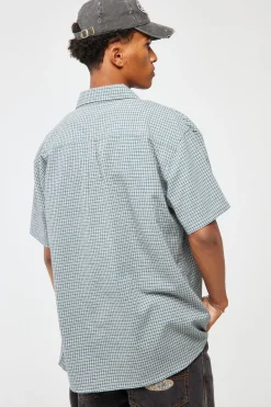 Oxford Classic SS Shirt Pool Blue Check