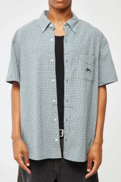 Oxford Classic SS Shirt Pool Blue Check