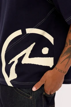 Pablo Cropped Heavy Tee Navy