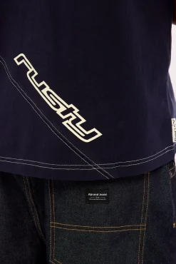 Pablo Cropped Heavy Tee Navy