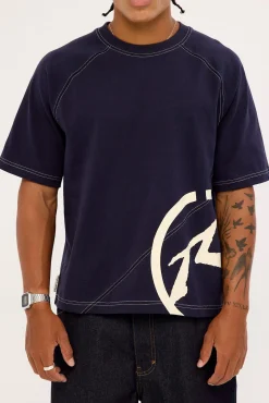 Pablo Cropped Heavy Tee Navy