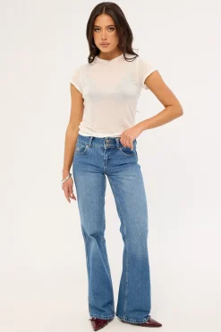 Padlock Bootcut Low Rider Faded Sky High Blue Denim
