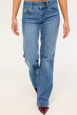 Padlock Bootcut Low Rider Faded Sky High Blue Denim