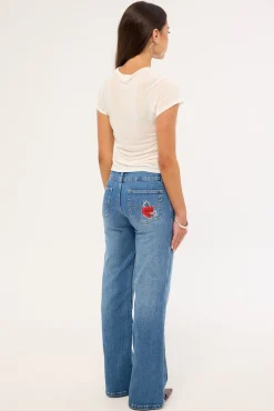 Padlock Bootcut Low Rider Faded Sky High Blue Denim