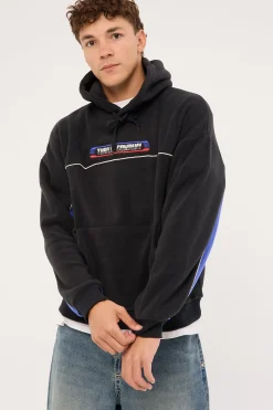 Paid In Full Embro Polar Slouch Hood Washed Black/Royal Blue