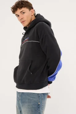 Paid In Full Embro Polar Slouch Hood Washed Black/Royal Blue