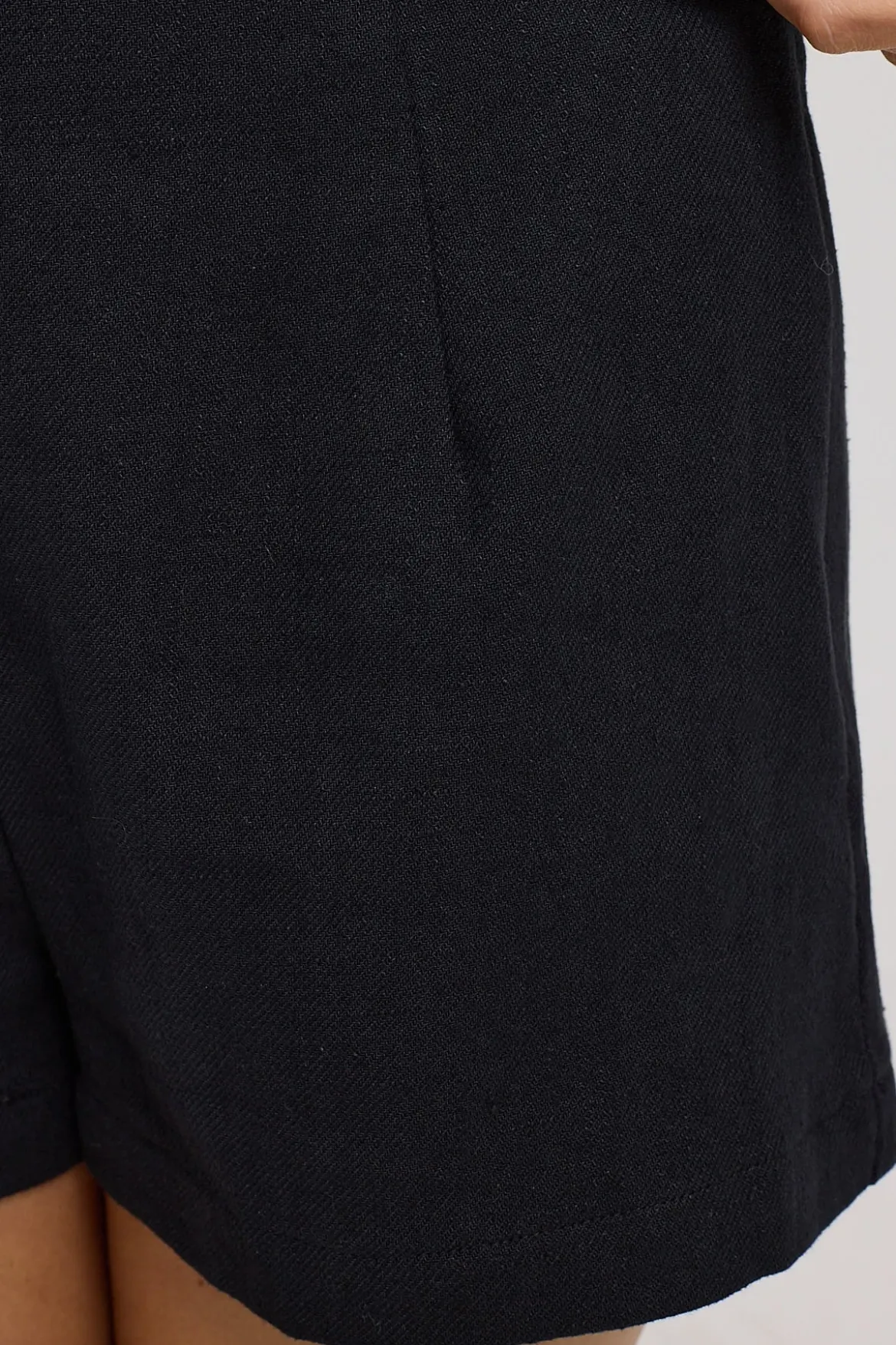 Paloma Linen Short Black