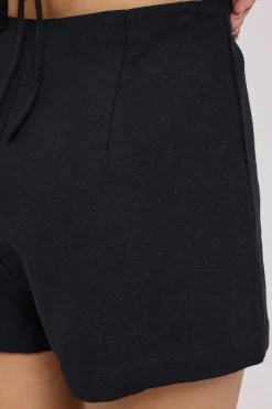 Paloma Linen Short Black