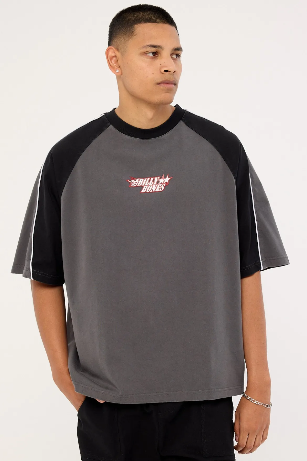 Panel Boxy Tee Pewter