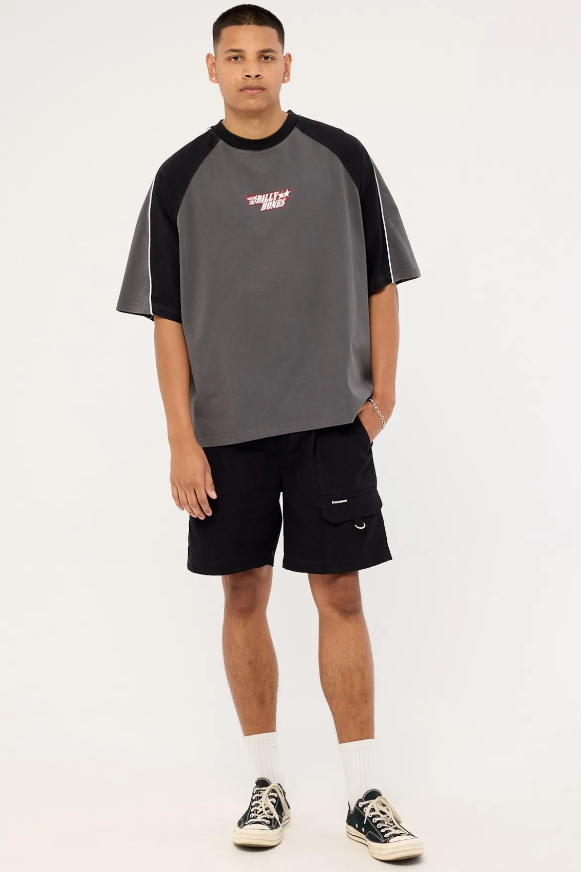 Panel Boxy Tee Pewter