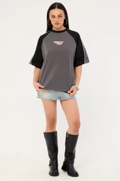 Panel Boxy Tee Pewter
