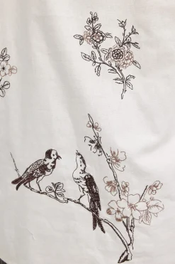 Paradise Embroidered Long Sleeve Shirt Natural