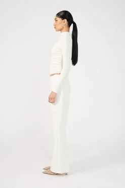 Parker Bootleg Low Rise Pants White