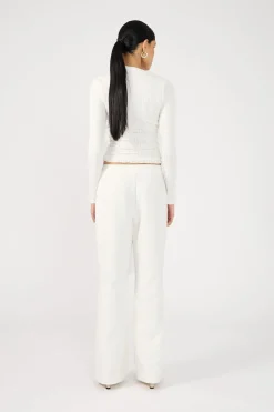 Parker Bootleg Low Rise Pants White
