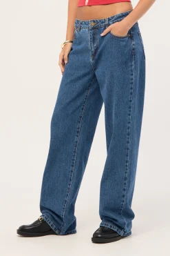 Parker Mid Rise Baggy Jean Vintage Rinse Blue