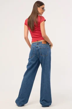 Parker Mid Rise Baggy Jean Vintage Rinse Blue