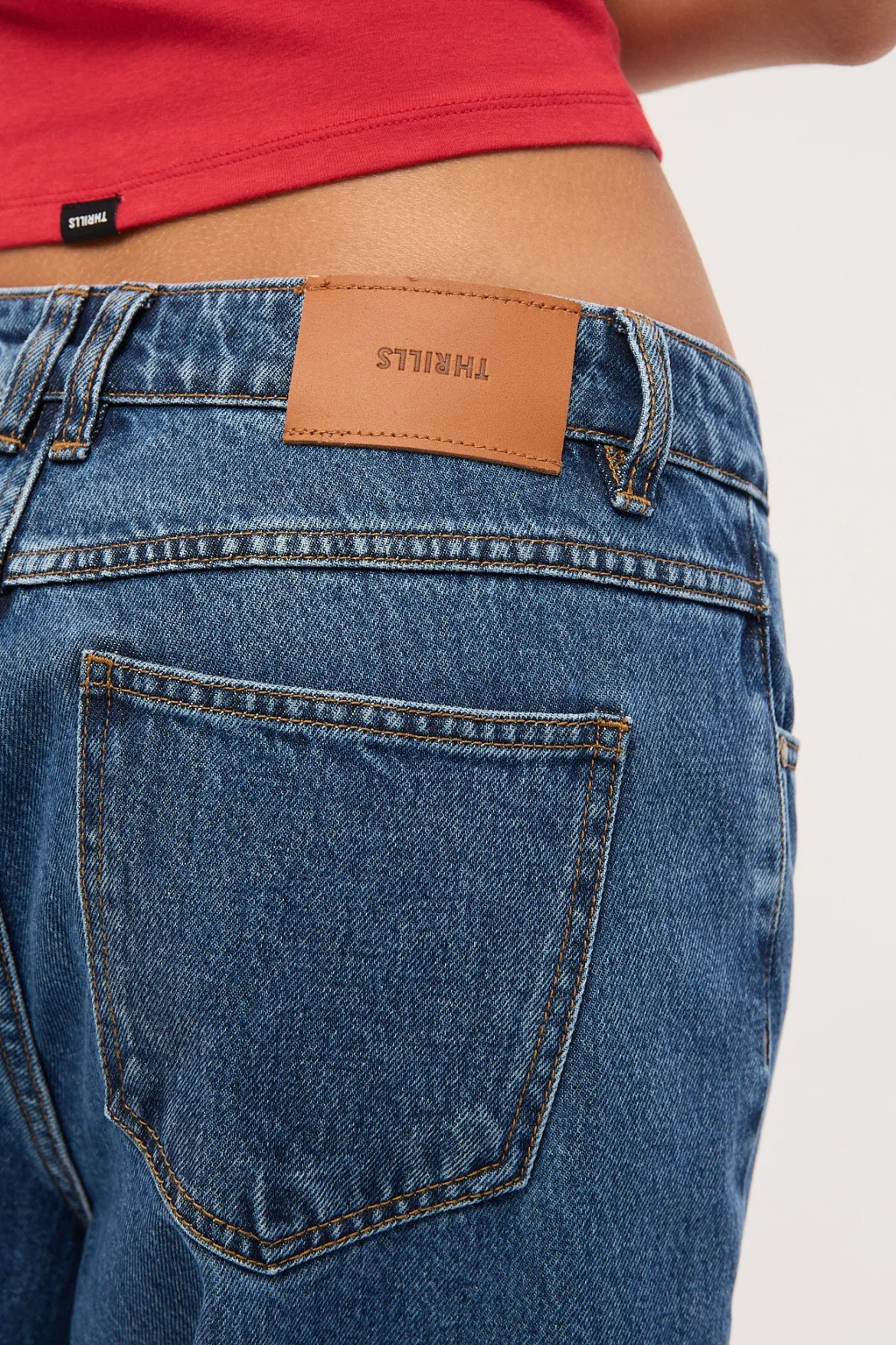 Parker Mid Rise Baggy Jean Vintage Rinse Blue