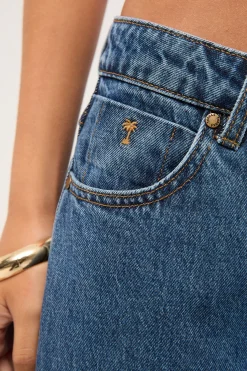 Parker Mid Rise Baggy Jean Vintage Rinse Blue