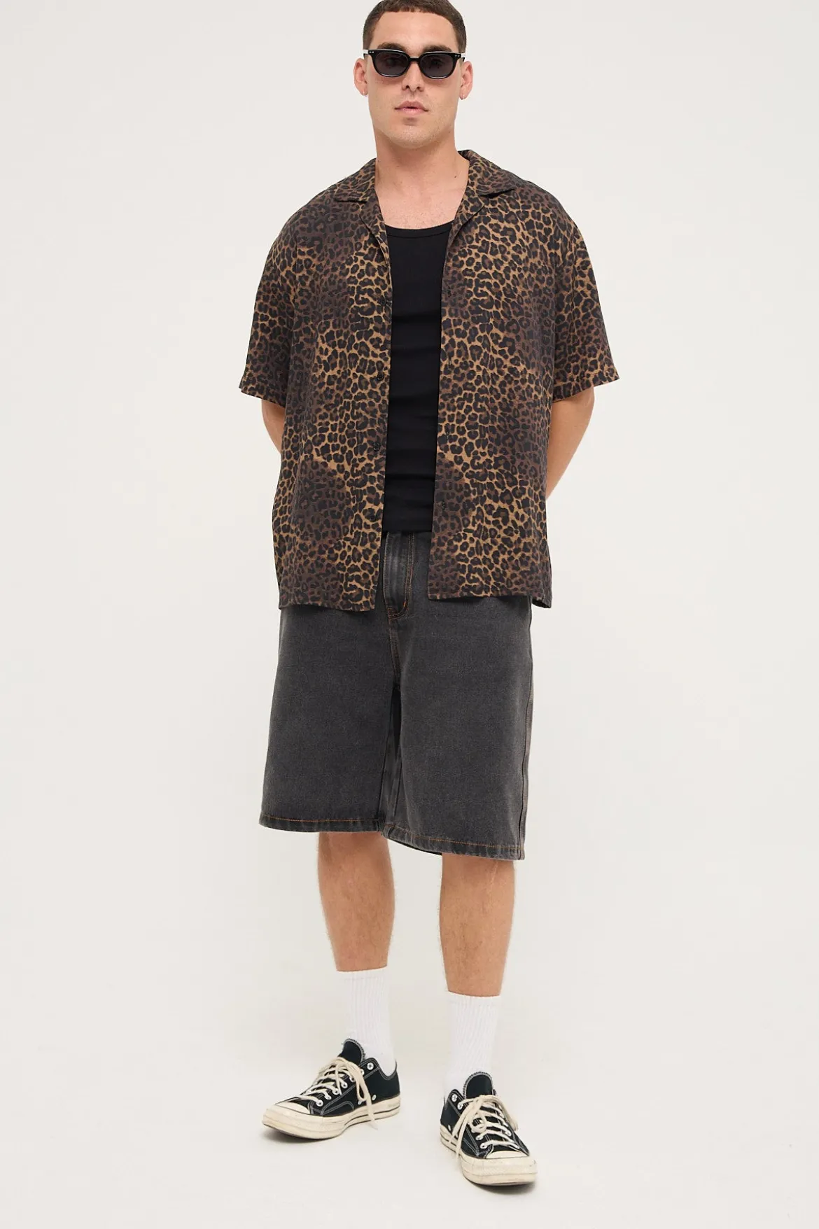 Party Resort Shirt Leopard Print