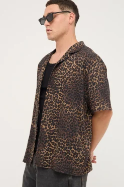 Party Resort Shirt Leopard Print