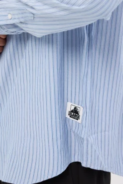 Patch Stripe LS Shirt Blue