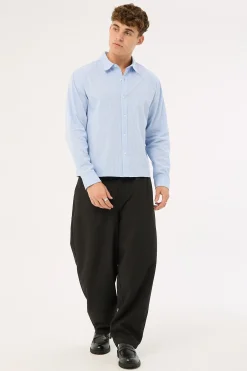Pathfinder Boxy Long Sleeve Shirt Blue/White Stripe