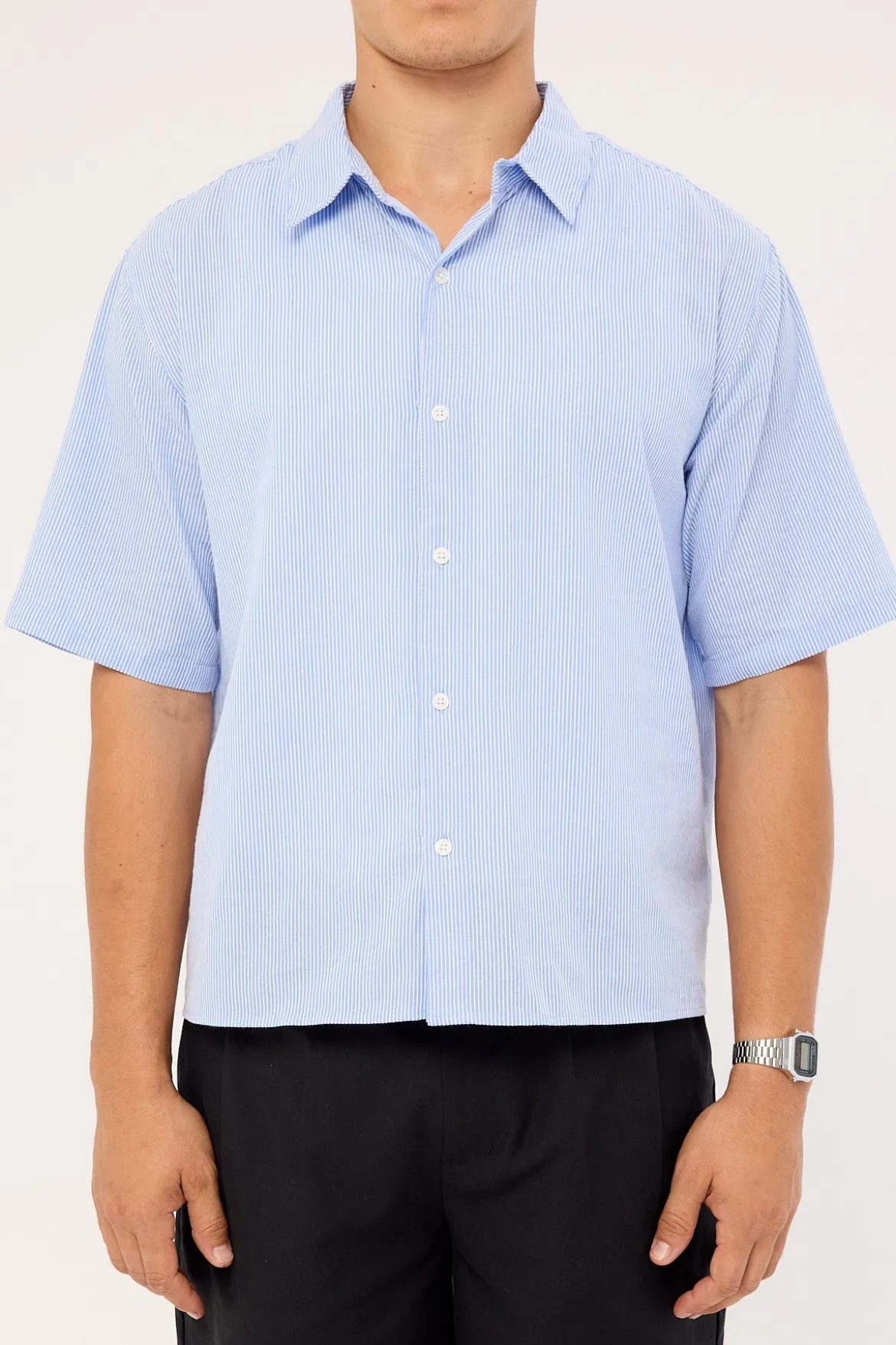 Pathfinder Boxy Shirt Blue Stripe